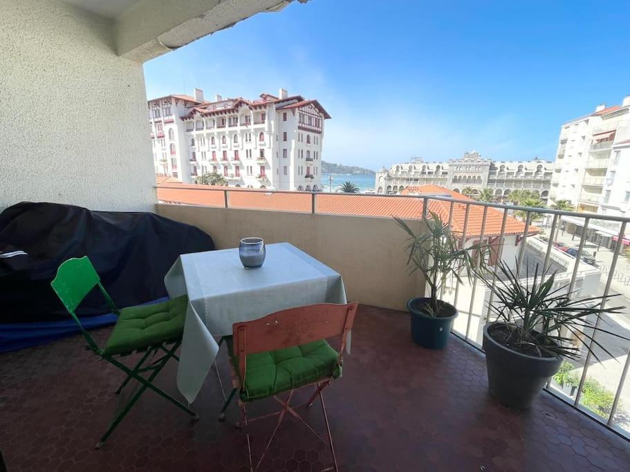 Hendaye Plage Charmant Studio 2Pers Avec Grande Terrasse Vue Mer Kültér fotó